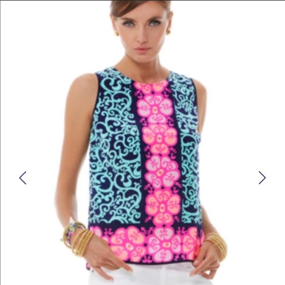 EUC Lilly Pulitzer Iona top M in fountain hopping